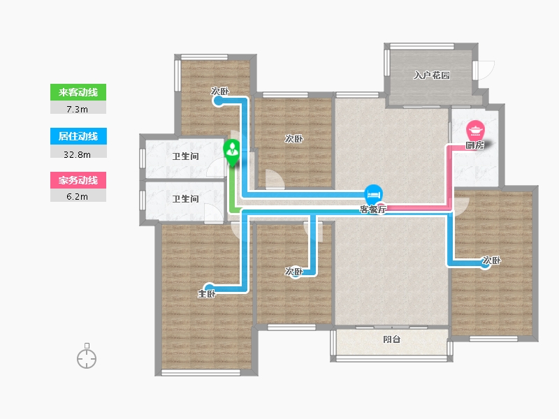 广东省-惠州市-惠阳星河丹堤-N区-134.84-户型库-动静线