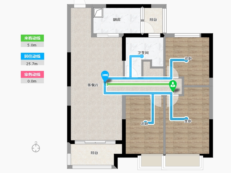 山西省-大同市-恒大悦府-90.69-户型库-动静线