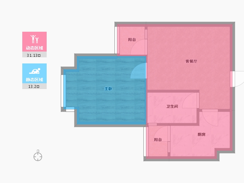 四川省-成都市-美苑-37.50-户型库-动静分区