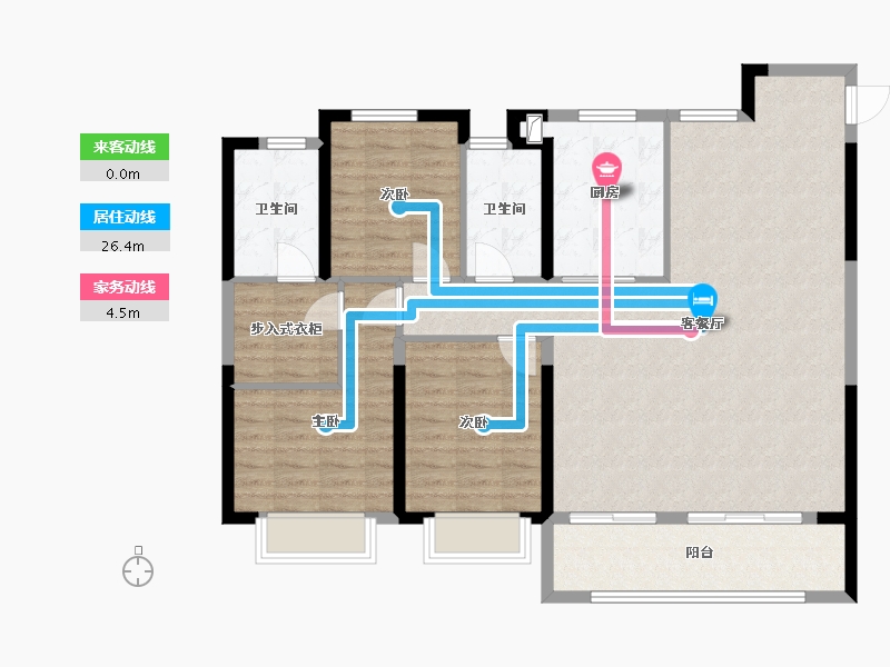 湖北省-武汉市-一江赋-109.60-户型库-动静线