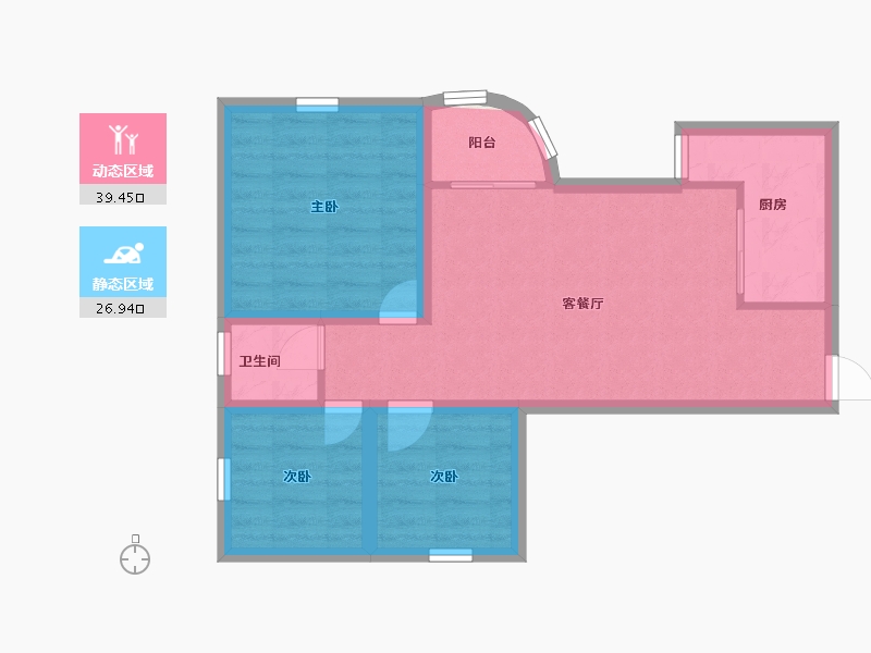 广东省-深圳市-金城华庭-58.79-户型库-动静分区