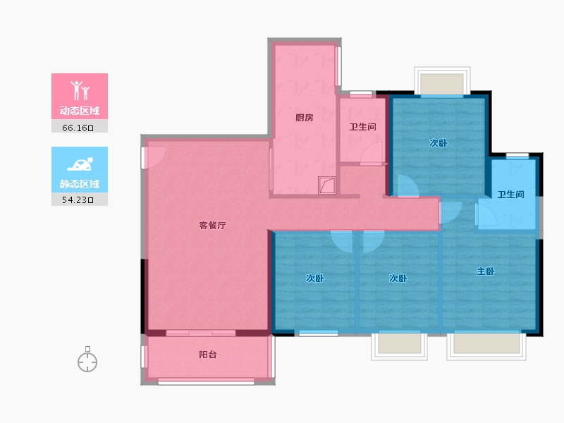 广西壮族自治区-钦州市-嘉华阆苑-110.51-户型库-动静分区