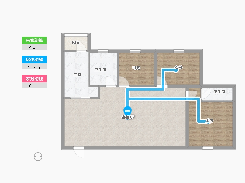 广东省-深圳市-东安花园-86.07-户型库-动静线