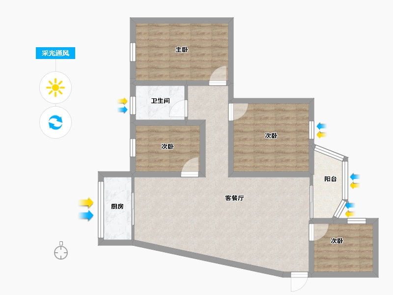 广东省-深圳市-景贝南住宅区-82.06-户型库-采光通风