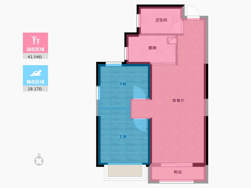 甘肃省-兰州市-保利大都汇-64.00-户型库-动静分区