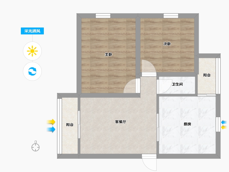 广东省-深圳市-东部翠海轩-51.01-户型库-采光通风