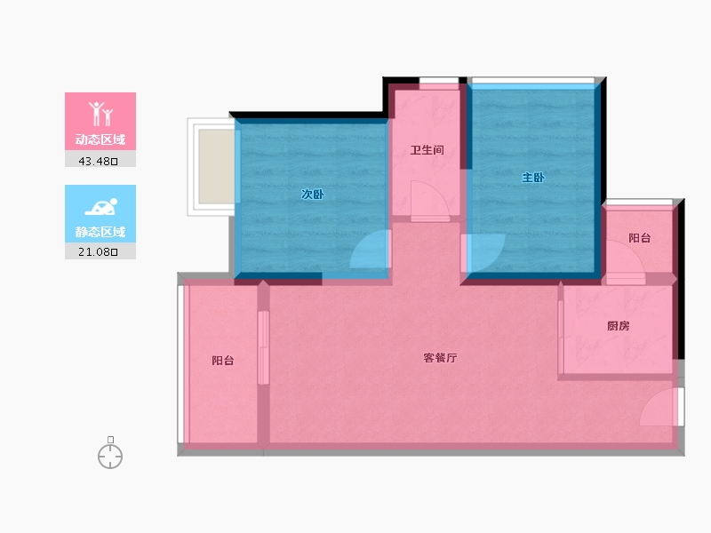 广东省-深圳市-一期御景佳园-56.97-户型库-动静分区