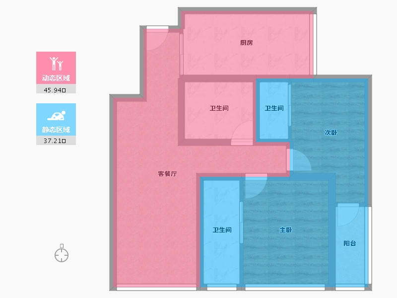 广东省-深圳市-桐林花园-72.63-户型库-动静分区