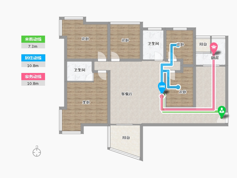 广东省-深圳市-鸿业苑-124.20-户型库-动静线