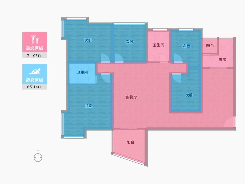 广东省-深圳市-鸿业苑-124.20-户型库-动静分区