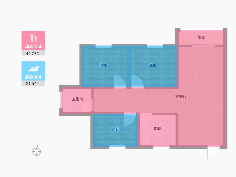 广东省-深圳市-东港印象-54.90-户型库-动静分区