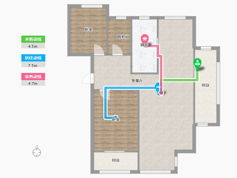 河南省-许昌市-建业帕拉帝奥-101.16-户型库-动静线