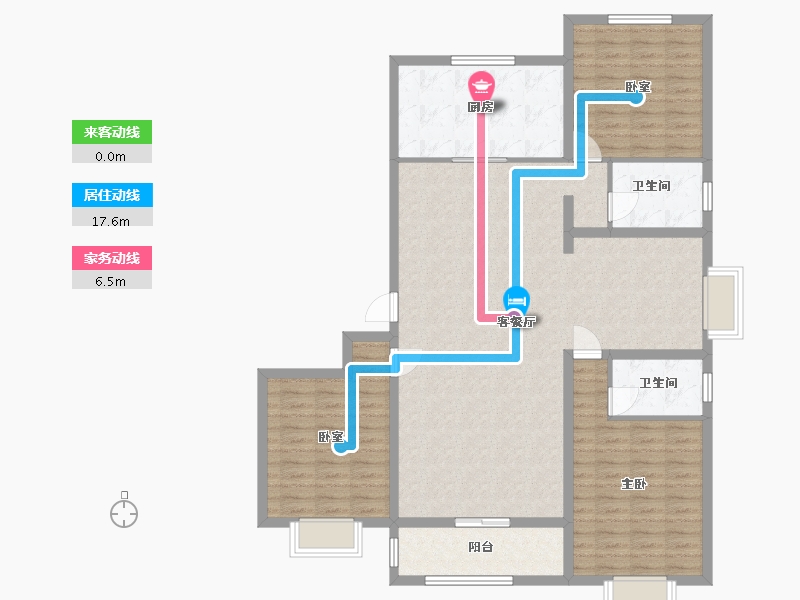 山西省-忻州市-康泰园-154.40-户型库-动静线