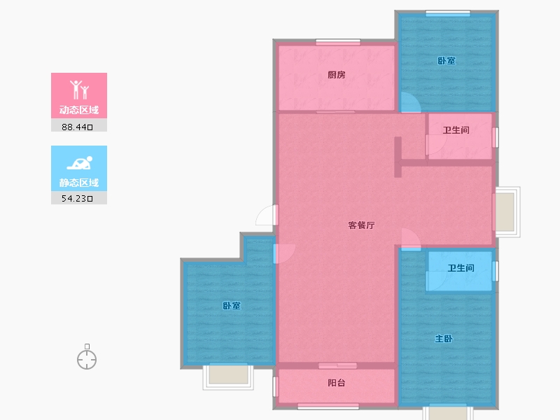 山西省-忻州市-康泰园-154.40-户型库-动静分区