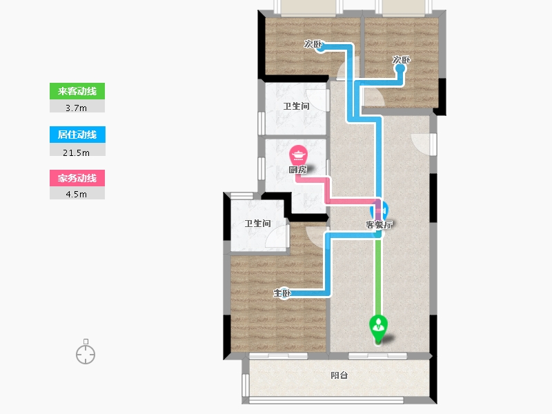 湖北省-武汉市-新城桃李郡-78.76-户型库-动静线