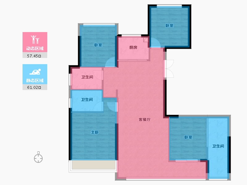 浙江省-温州市-国鸿都会中心-107.26-户型库-动静分区