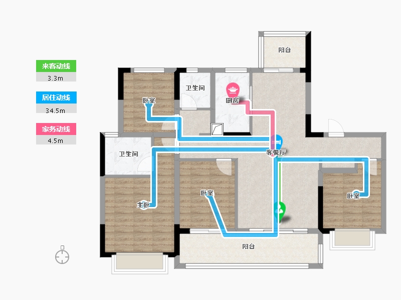 湖南省-长沙市-龙湖江与城-108.12-户型库-动静线