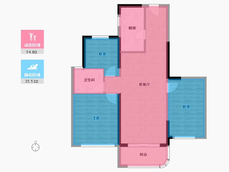 上海-上海市-虹盛里-81.11-户型库-动静分区