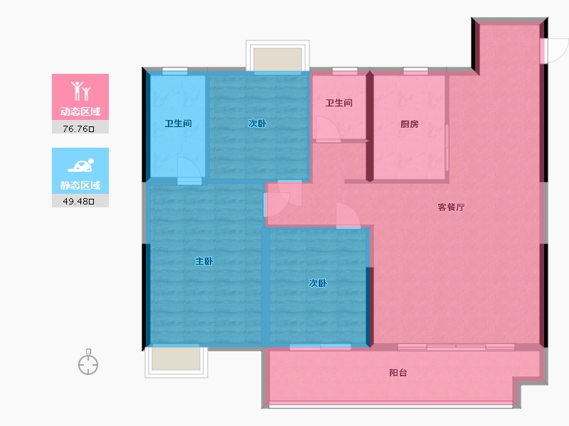 江西省-南昌市-绿梦洪州书院-115.01-户型库-动静分区