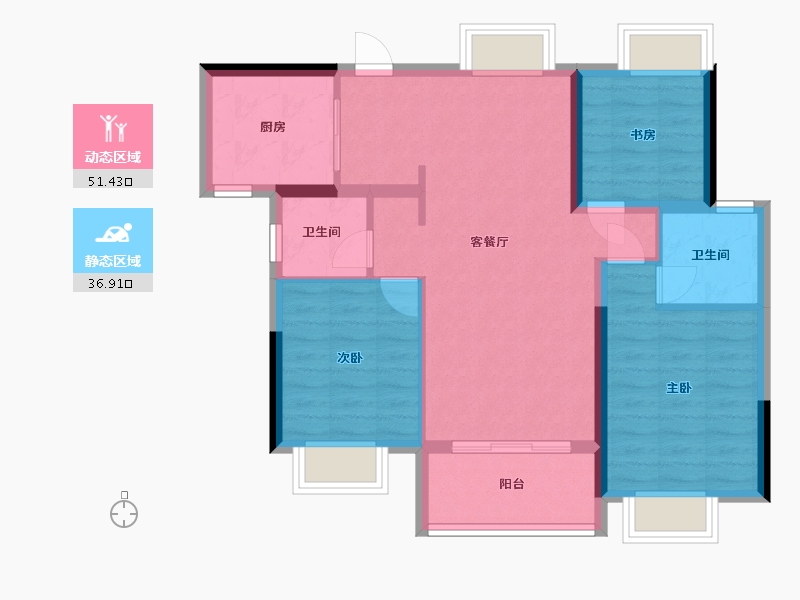 江西省-南昌市-湖城大境·世家-79.00-户型库-动静分区