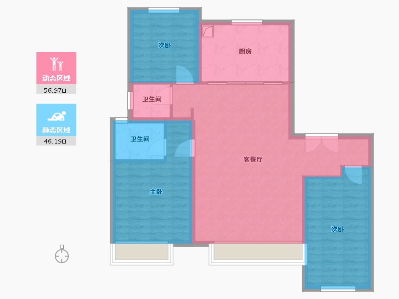 山东省-淄博市-城南壹号-80.80-户型库-动静分区