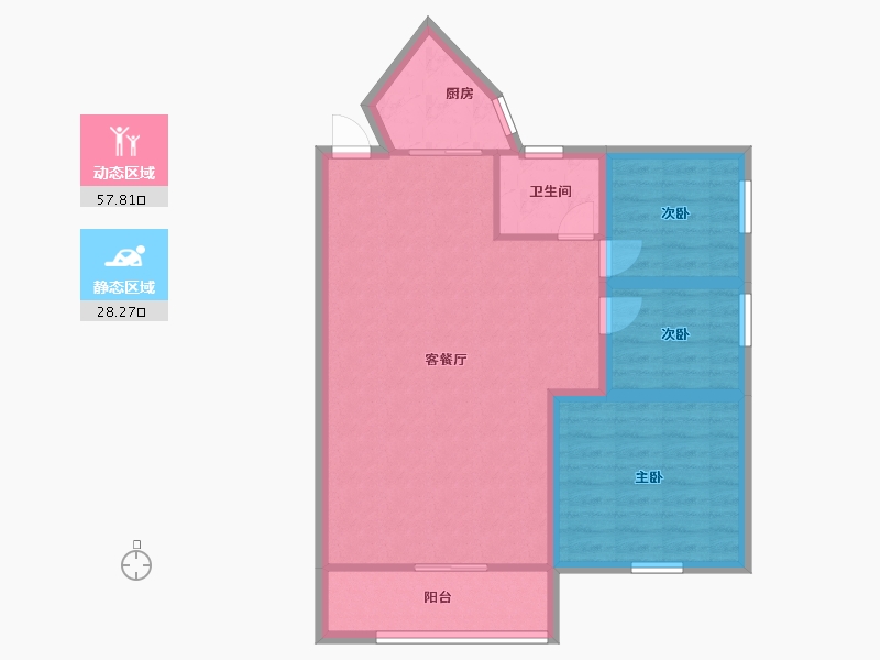 广东省-深圳市-丰湖花园-77.44-户型库-动静分区