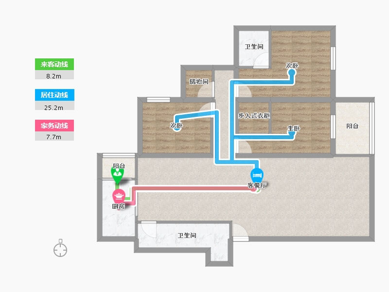 广东省-深圳市-鹏兴花园(六期)-101.79-户型库-动静线