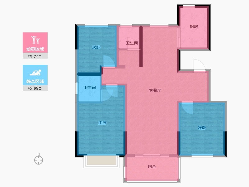 河南省-濮阳市-春天里学府-100.01-户型库-动静分区