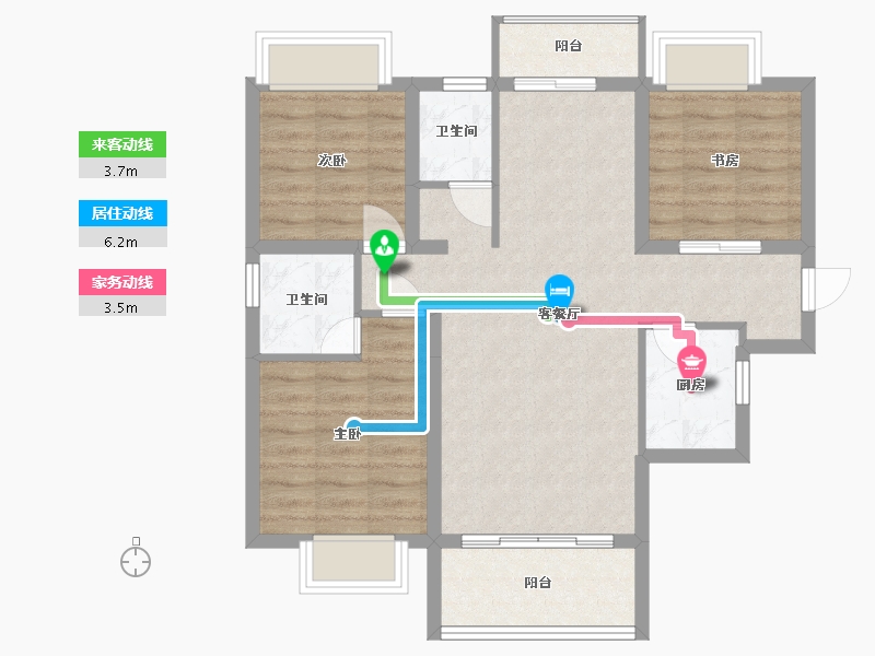 海南省-三亚市-三亚·东岸蓝湾-78.46-户型库-动静线