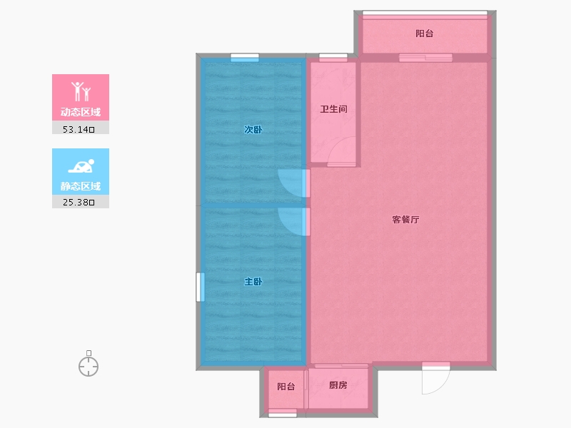 广东省-深圳市-百仕达花园(一期)-71.03-户型库-动静分区