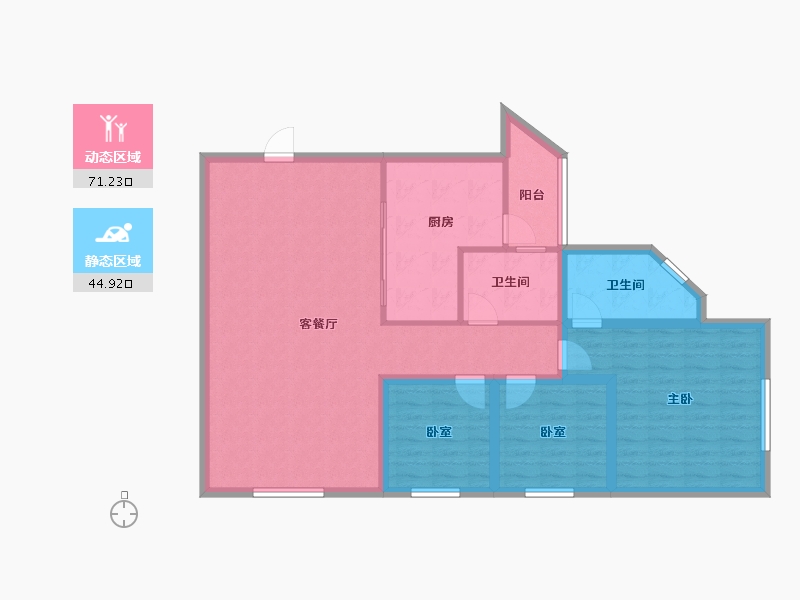 广东省-深圳市-宝湖名园-104.92-户型库-动静分区