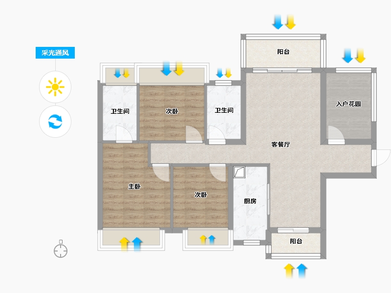 广东省-揭阳市-保利和府-89.60-户型库-采光通风