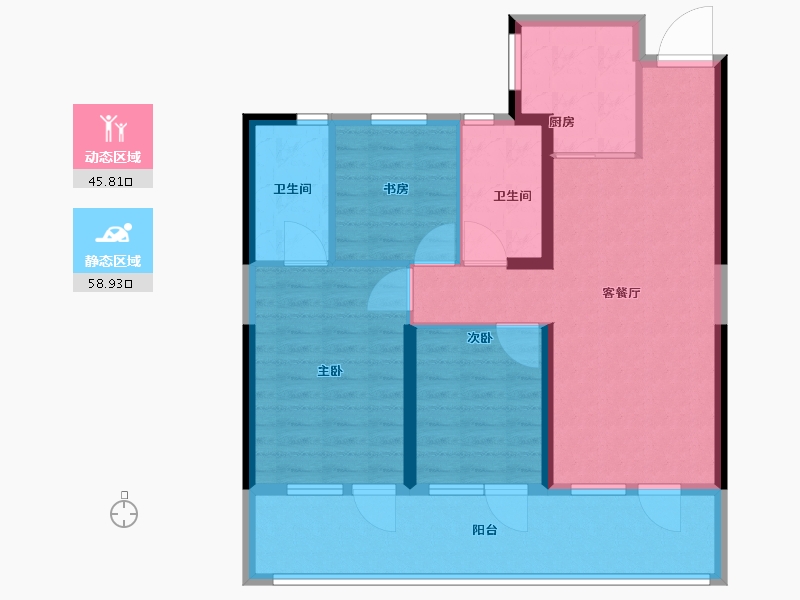 山东省-青岛市-华新园·央和府-94.00-户型库-动静分区