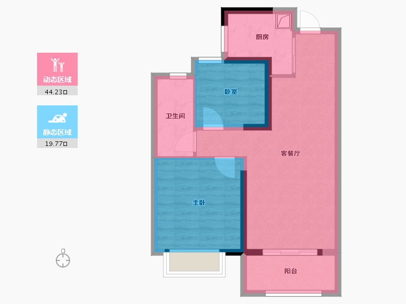 云南省-大理白族自治州-大华锦绣华城-56.31-户型库-动静分区