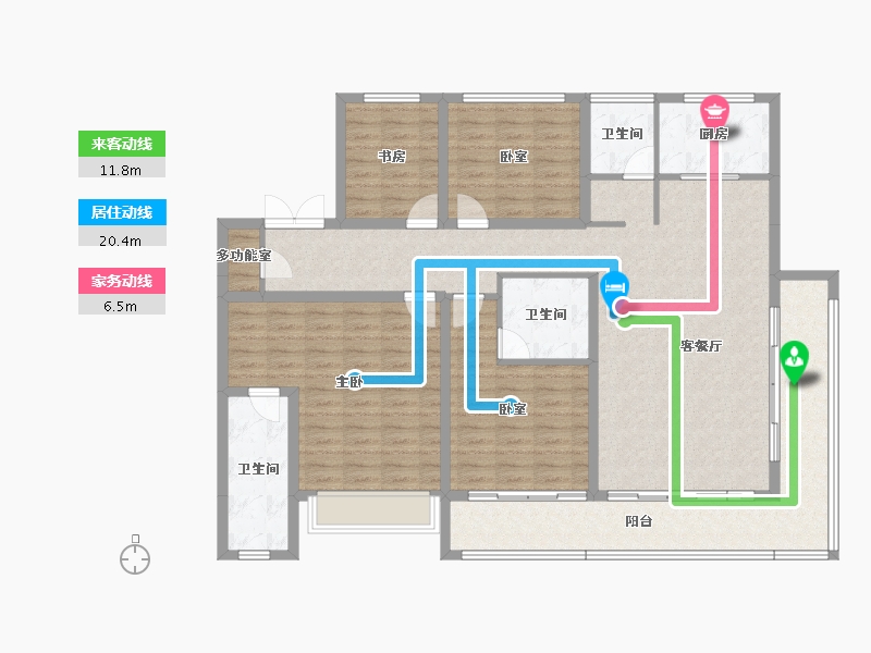 山东省-济南市-海鑫君悦府-141.94-户型库-动静线