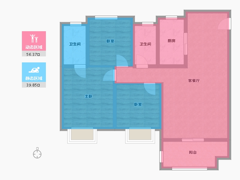 山东省-枣庄市-善国璟园-100.00-户型库-动静分区