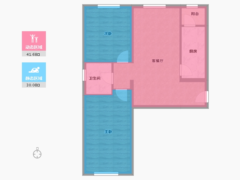 北京-北京市-亦城亦禧家园-70.25-户型库-动静分区