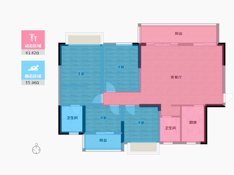 四川省-德阳市-奥园玖珑湾-109.00-户型库-动静分区