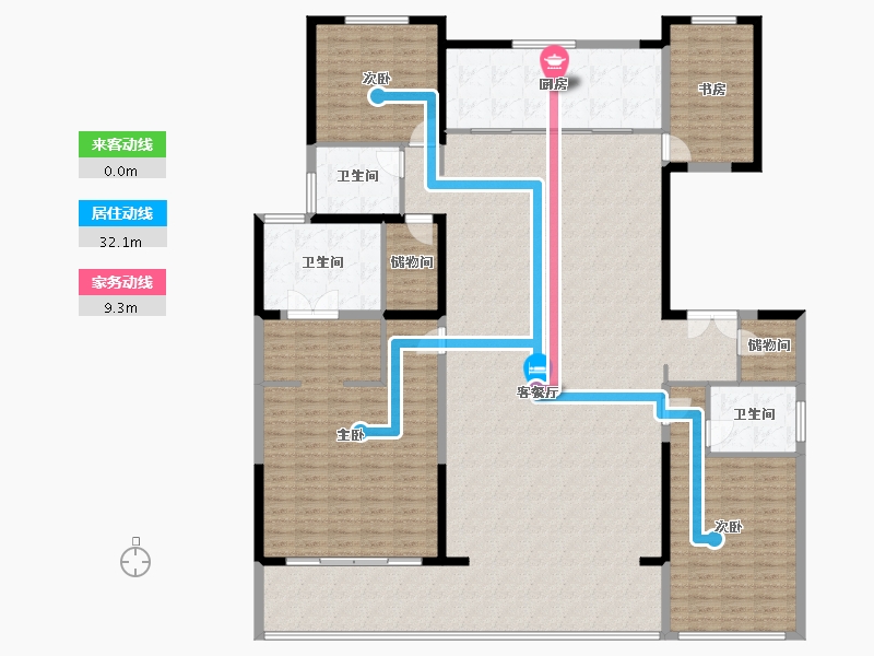 青海省-西宁市-中海·开元壹号丨紫宸-231.86-户型库-动静线