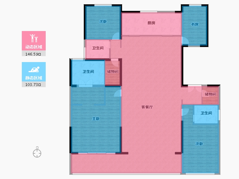 青海省-西宁市-中海·开元壹号丨紫宸-231.86-户型库-动静分区