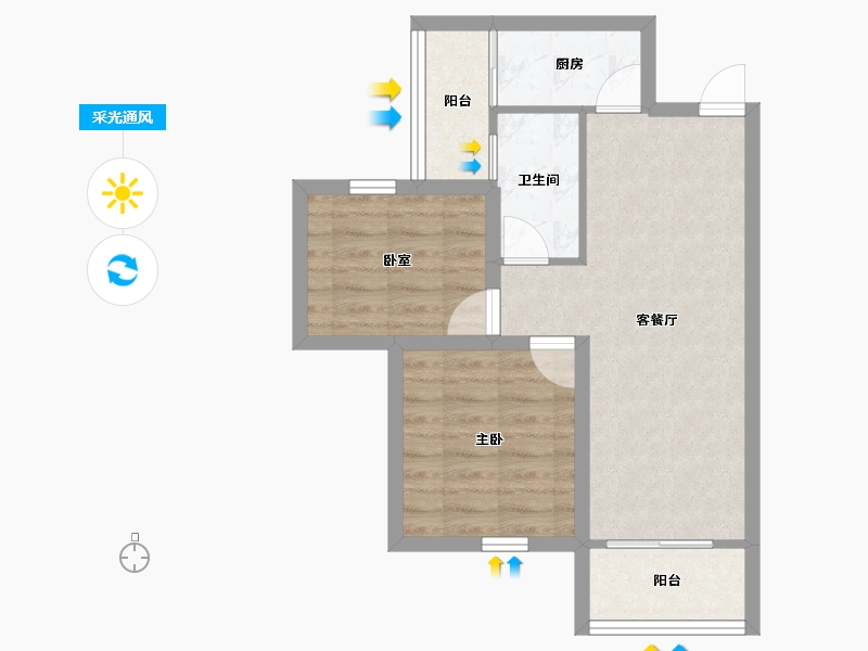 广东省-深圳市-桐林花园-53.93-户型库-采光通风