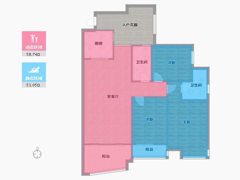 海南省-海口市-五源河公寓-二期-120.00-户型库-动静分区