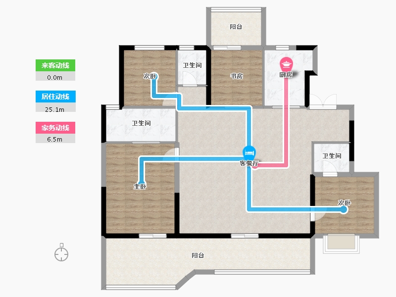 陕西省-西安市-华润置地·润玺臺-150.76-户型库-动静线