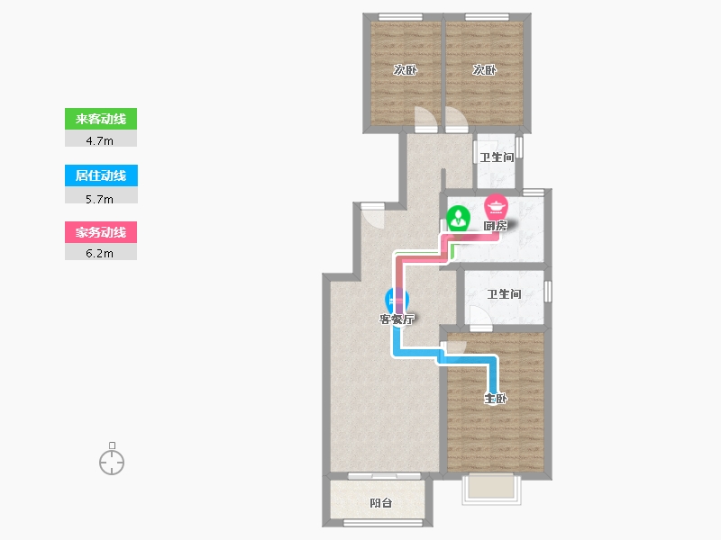 河北省-廊坊市-明德园-91.42-户型库-动静线