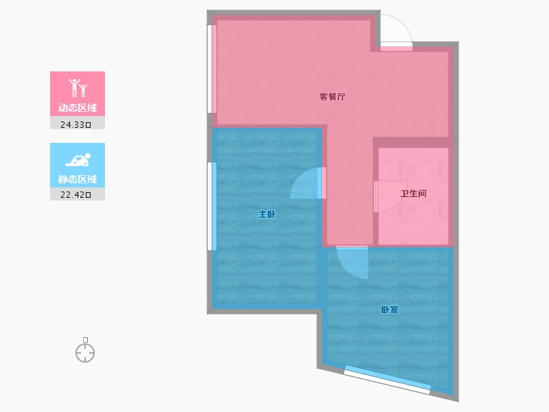 河北省-石家庄市-睿鼎国际-52.95-户型库-动静分区