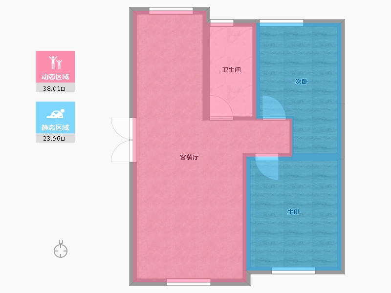 内蒙古自治区-赤峰市-百合苑系·尚苑-55.25-户型库-动静分区