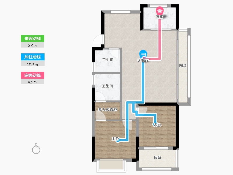 浙江省-宁波市-祥生光明金麟府-76.00-户型库-动静线