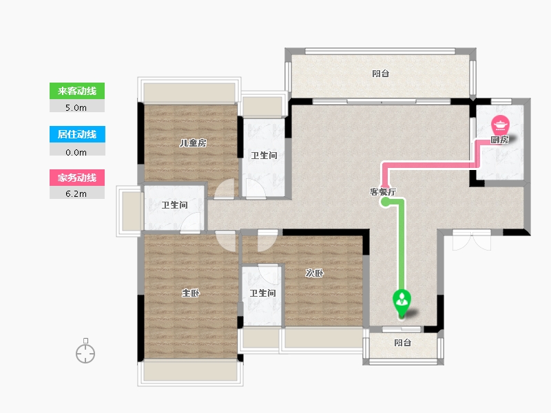 贵州省-贵阳市-山海湖尚城-124.00-户型库-动静线