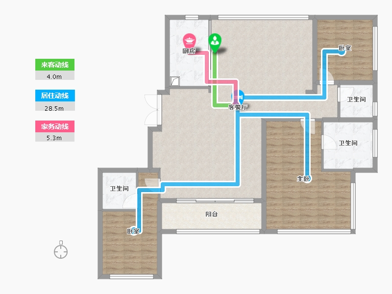 湖北省-武汉市-建发朗明-137.19-户型库-动静线