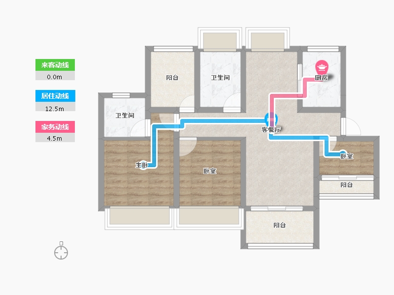 广东省-惠州市-茂基华亭-72.32-户型库-动静线